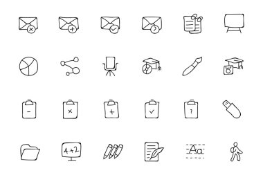Education Hand Drawn Doodle Icons 8 clipart