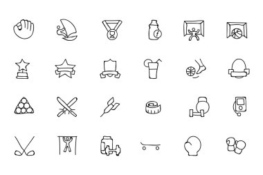 Sports Hand Drawn Doodle Icons 8 clipart