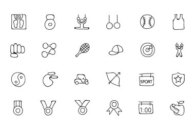 Sports Hand Drawn Doodle Icons 5