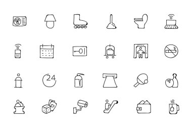 Hotel and Restaurant Doodle Icons 3