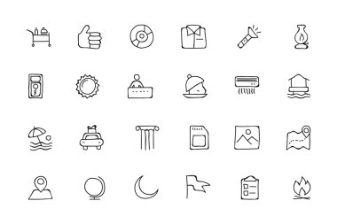 Hotel and Restaurant Doodle Icons 10