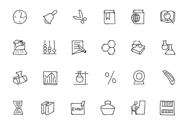 Education Hand Drawn Doodle Icons 5