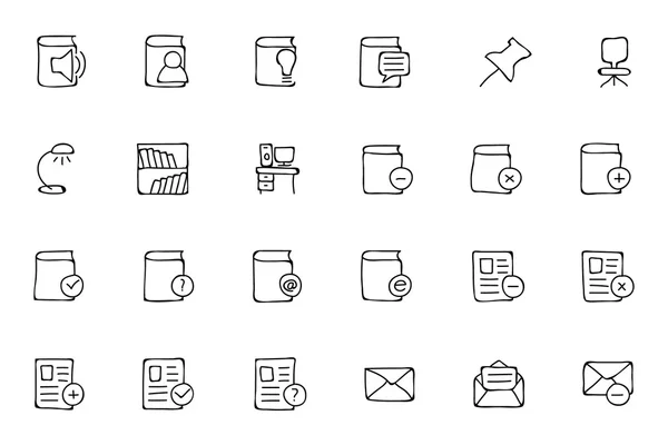 Education Hand Drawn Doodle Icons 7 — Stock Vector