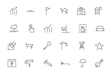 Real Estate Hand Drawn Doodle Icons 4