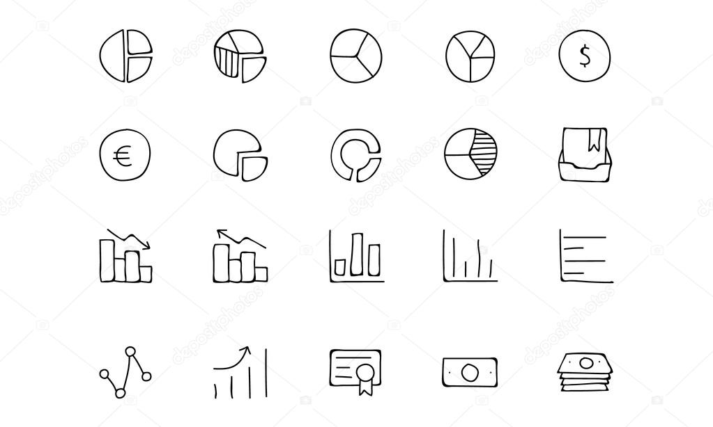 Finance Hand Drawn Doodle Icons 11