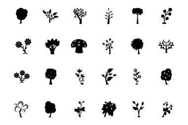 Trees Vector Icons 3 clipart