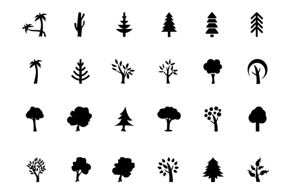 Trees Vector Icons 2 — 图库矢量图片