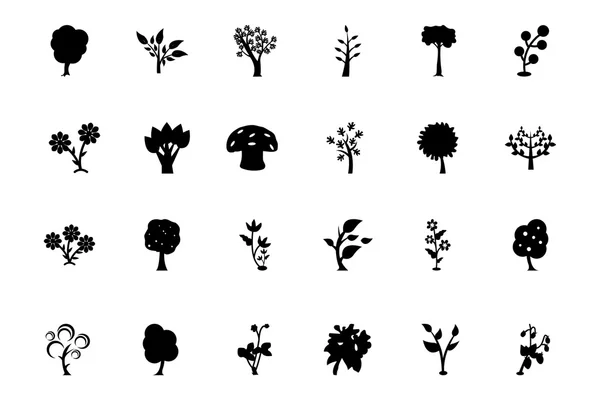Trees Vector Icons 3 — 图库矢量图片