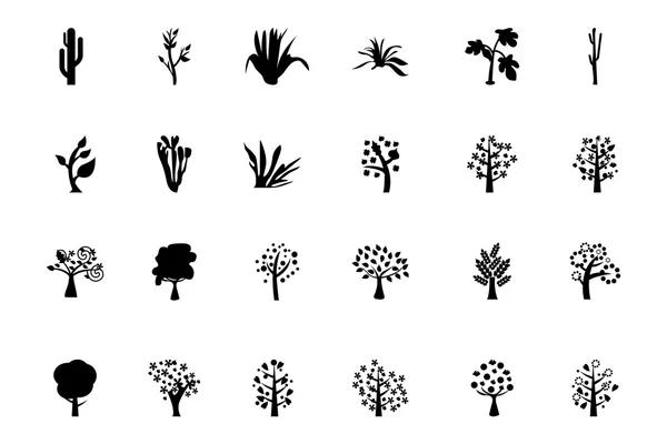 Trees Vector Icons 4 — ストックベクタ