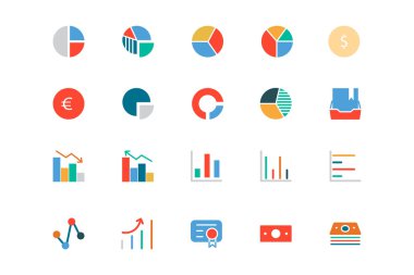 Banking and Finance Colored Vector Icons 11