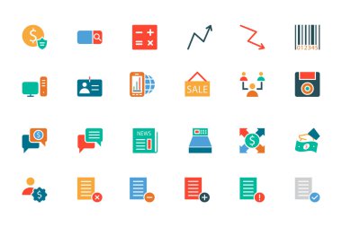Banking and Finance Colored Vector Icons 9