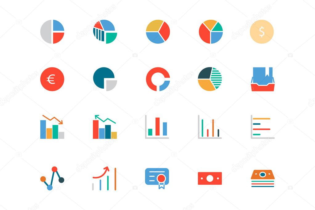 Banking and Finance Colored Vector Icons 11