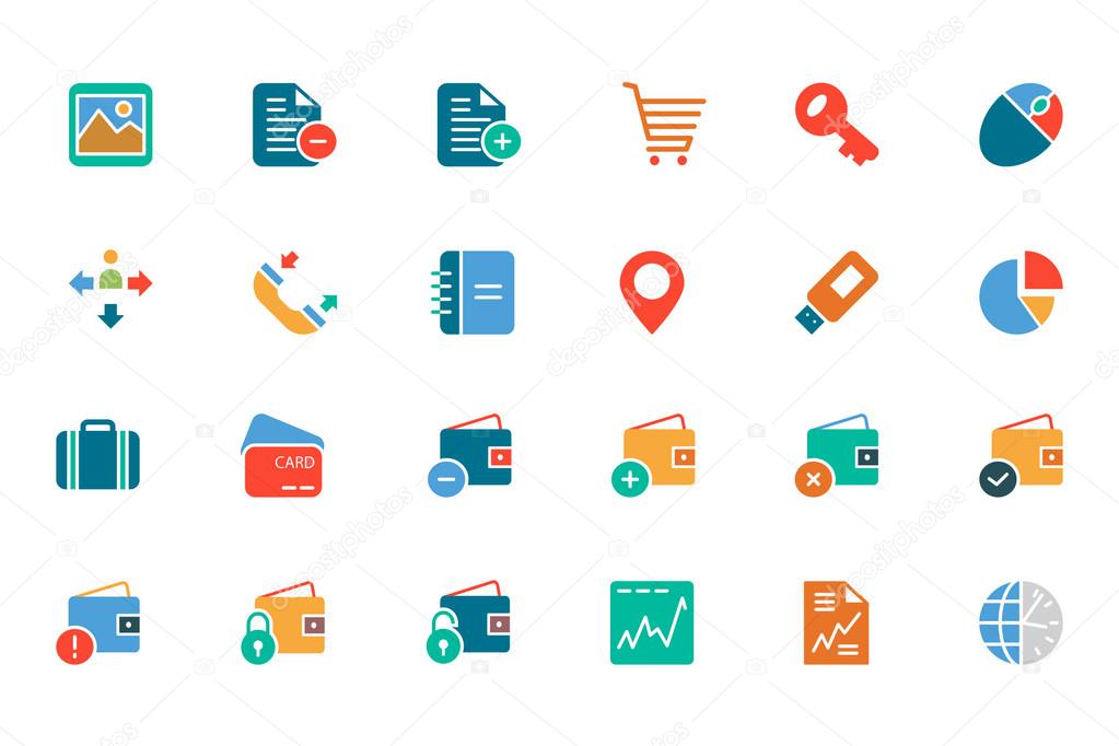Banking and Finance Colored Vector Icons 5