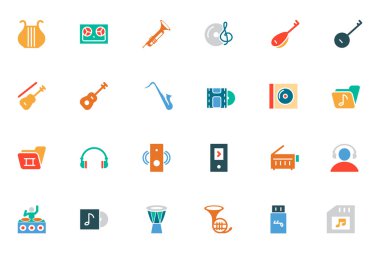 Music Colored Vector Icons 3