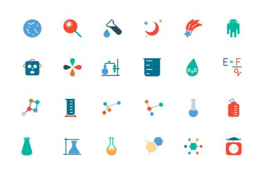 Science Colored Vector Icons 5