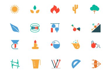 Science Colored Vector Icons 7