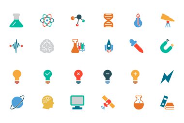 Science Colored Vector Icons 1