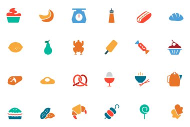 Food and Drinks Vector Colored Icons 6