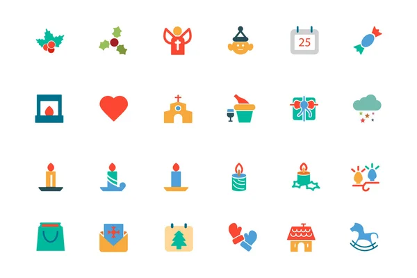 Christmas Colored Vector Icons 3 — Stock Vector