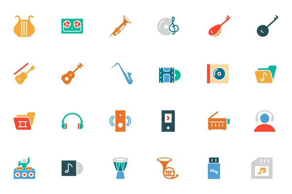 Music Colored Vector Icons 3 — Stockvector