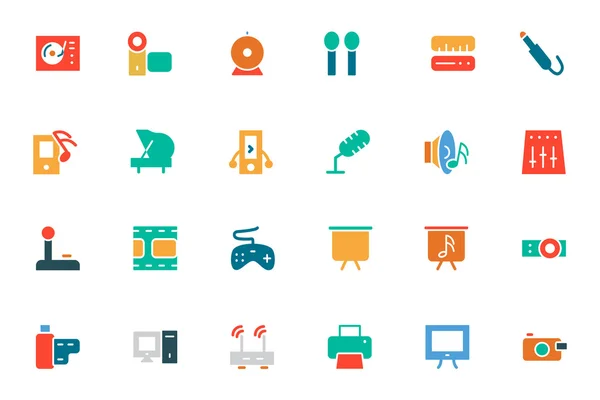 Music Colored Vector Icons 4 — 图库矢量图片