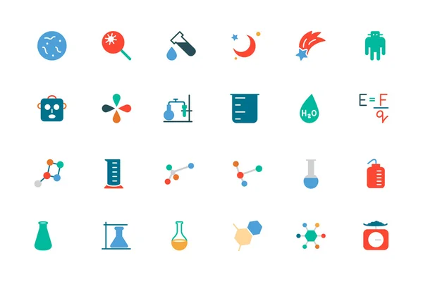 Iconos vectoriales de color científico 5 — Archivo Imágenes Vectoriales