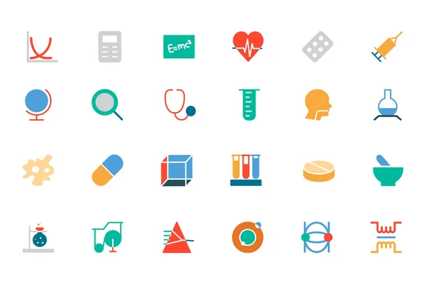 Science Colored Vector Icons 2 — Stock vektor