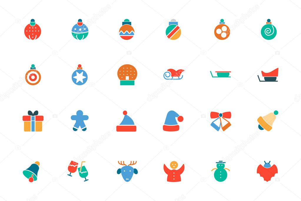 Christmas Colored Vector Icons 2