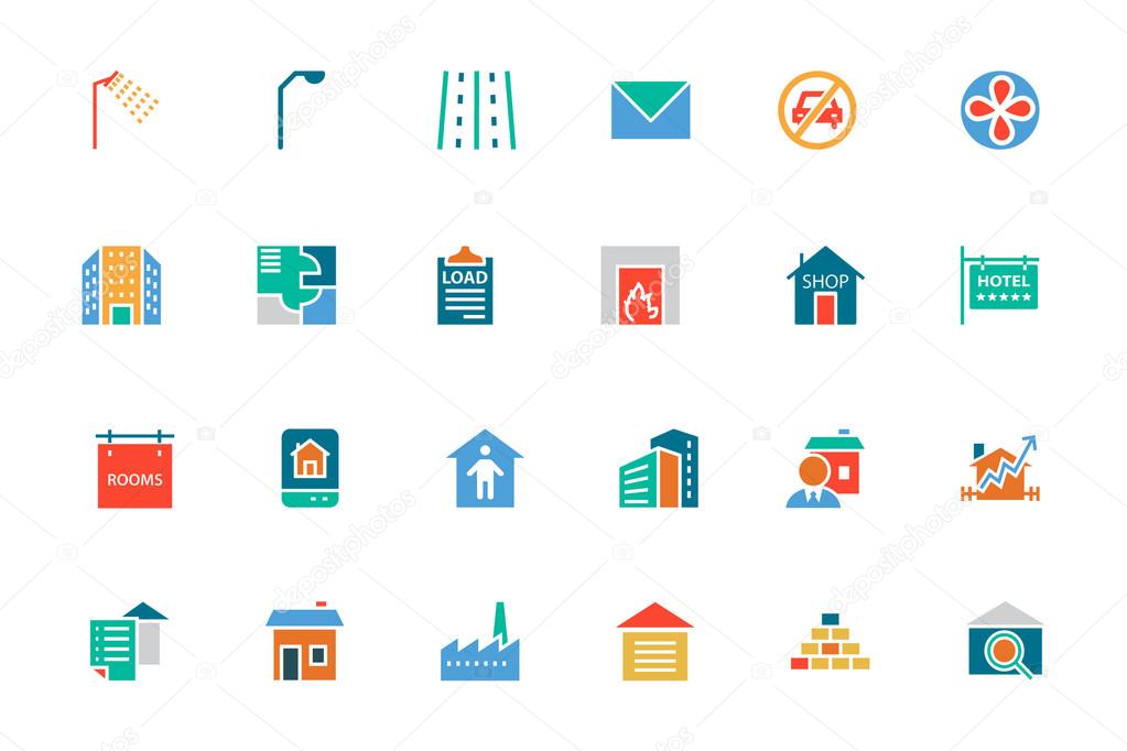 Real Estate Flat Vector Icons 6