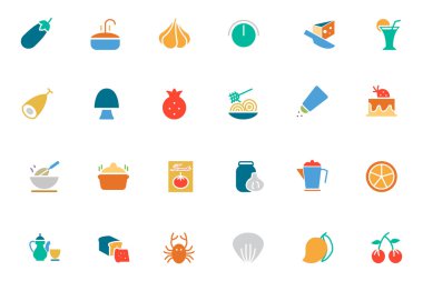 Food and Drinks Vector Colored Icons 10