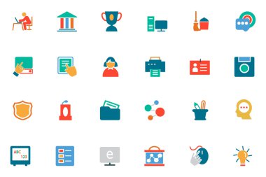 Eğitim vektör simgeler 4 renkte