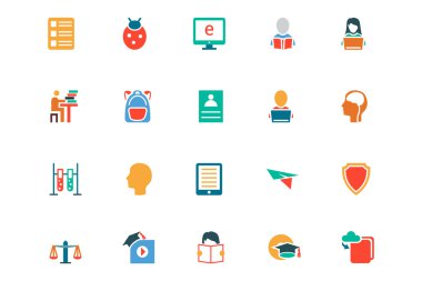 Education Colored Vector Icons 14