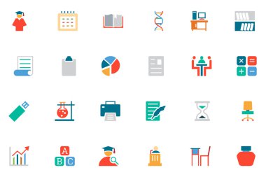 Education Colored Vector Icons 12