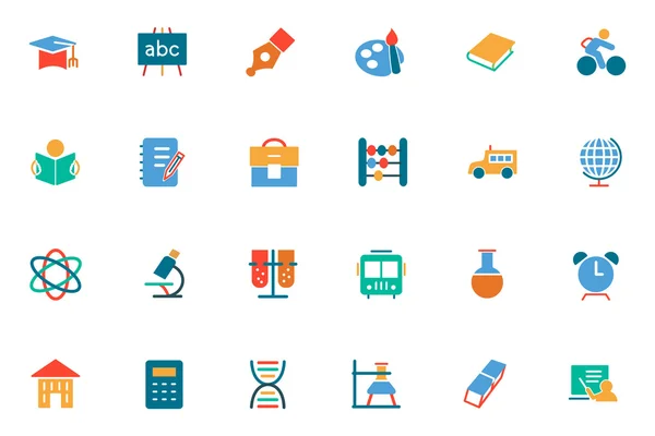 Onderwijs gekleurde Vector Icons 1 — Stockvector