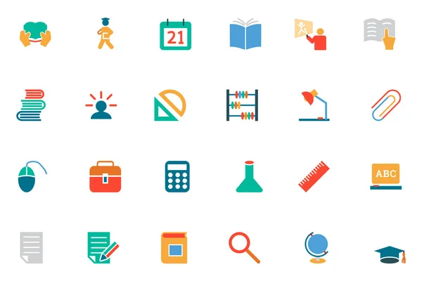 Education Colored Vector Icons 9 — ストックベクタ