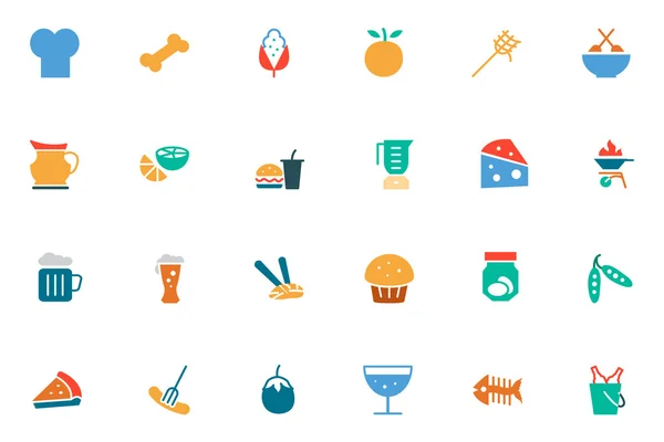 Food and Drinks Vector Colored Icons 5 — Stock Illustration Food and Drinks Vector Colored Icons 5 Stock Vector