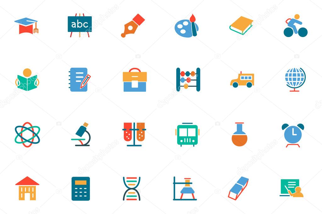 Education Colored Vector Icons 1