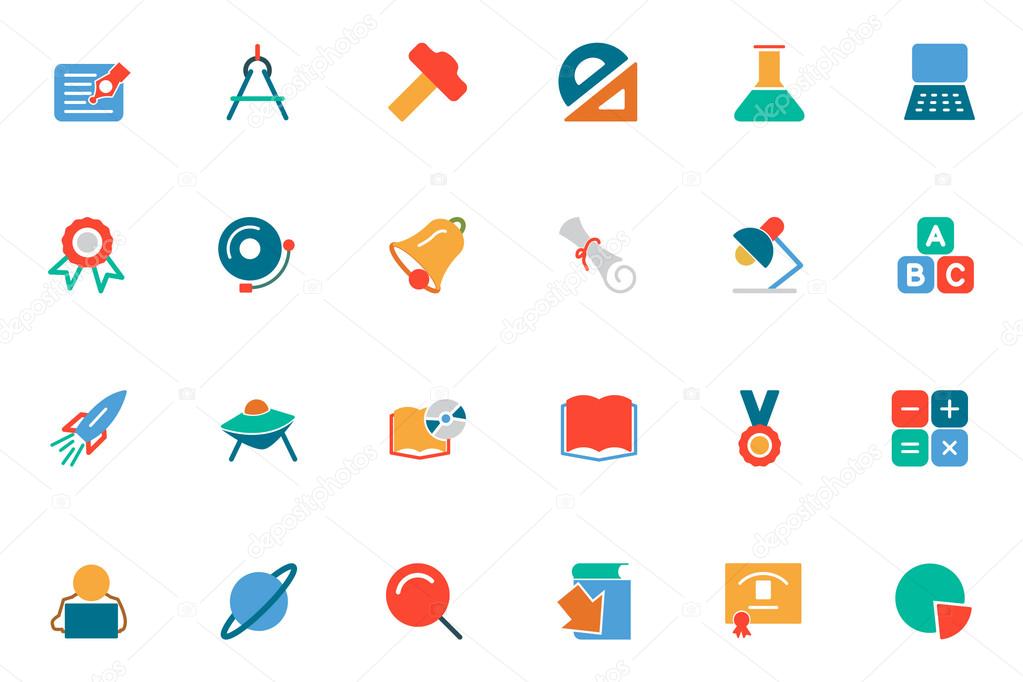 Education Colored Vector Icons 2