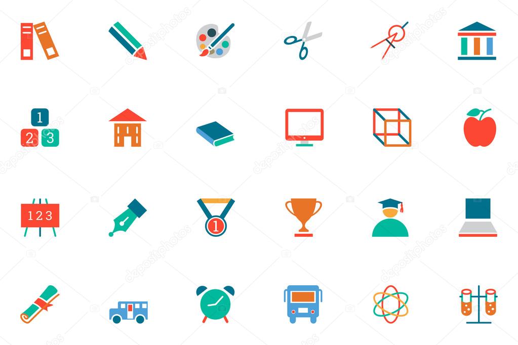 Education Colored Vector Icons 10