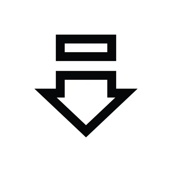 Abajo icono de vector de flecha — Archivo Imágenes Vectoriales