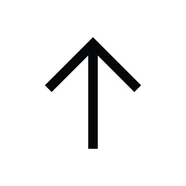 yukarı ok vektör simgesi