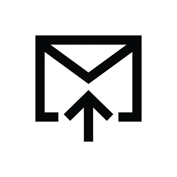Email Envoi d'une icône vectorielle — Image vectorielle