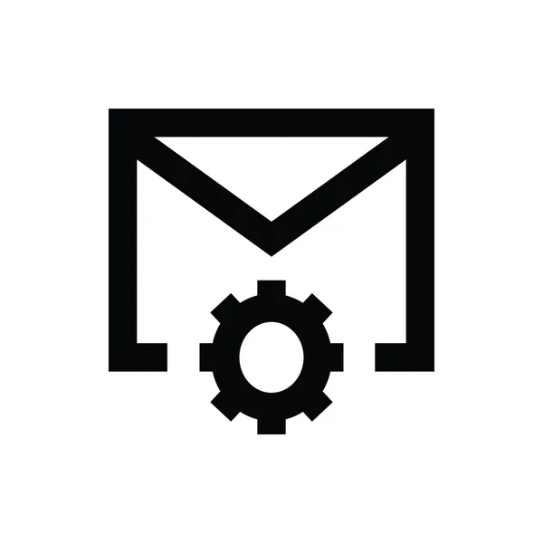 Configuración de correo electrónico Vector Icono — Vector de stock