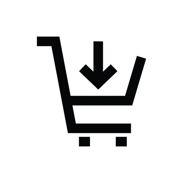 Carrito de compras vector icono — Vector de stock