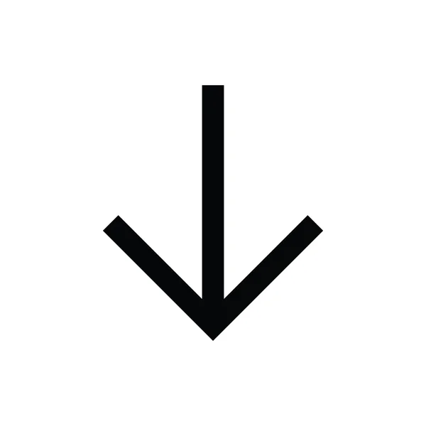 Lefelé nyíl Vector Icon — Stock Vector