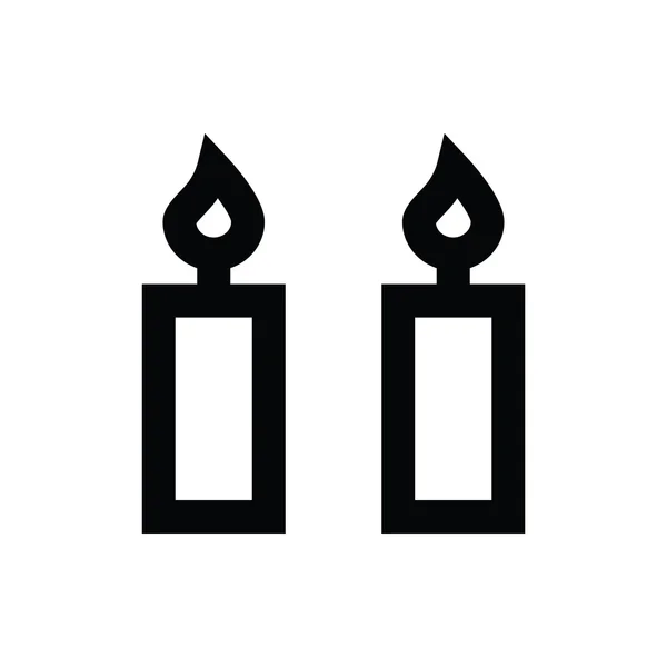 Candles Vector Icon — Stock Vector