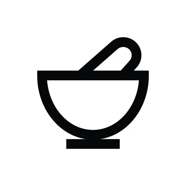 Mortar and Pestle Vector Icon — Stock Vector