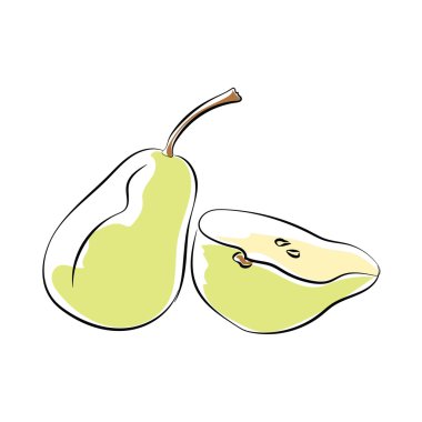 Armut yarım yamalak renkli vektör simgesi