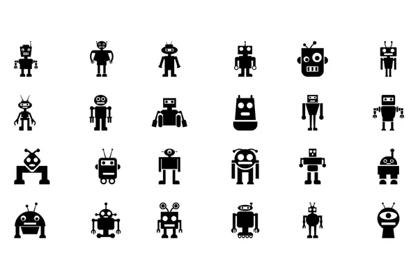 Robotar Vector ikoner 4 — Stock vektor