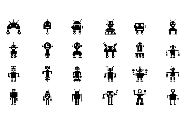 Роботы векторные иконки 1 — стоковый вектор